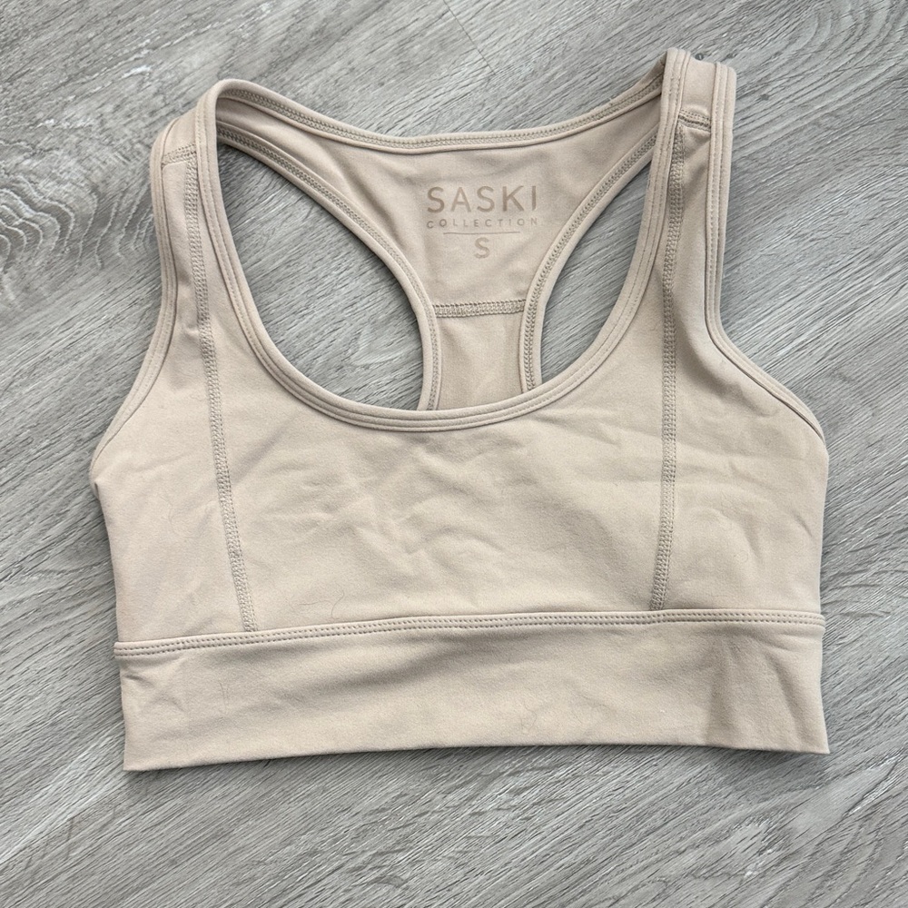 Saski Collection Women's Beige Sports Bra